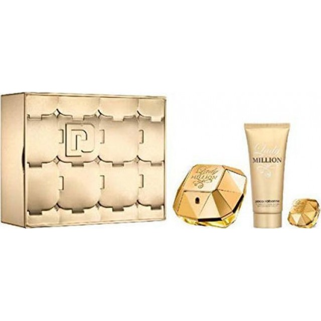 PACO RABANNE Lady Million SET: EDP 80ml + body lotion 100ml + EDP 5ml